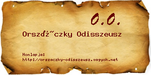 Orszáczky Odisszeusz névjegykártya
